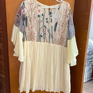 Chic Soul Linen Boho Dress, 1X